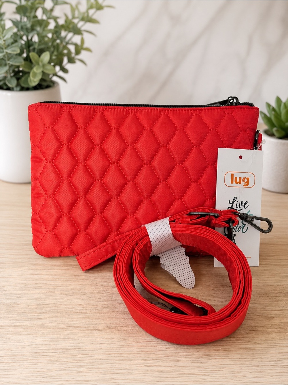 Peekaboo 2 Convertible Crossbody /Wristlet Bag - Papaya